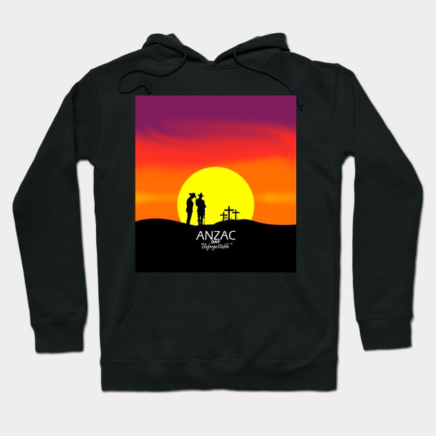 Anzac day Unforgettable Hoodie by Capturedtee